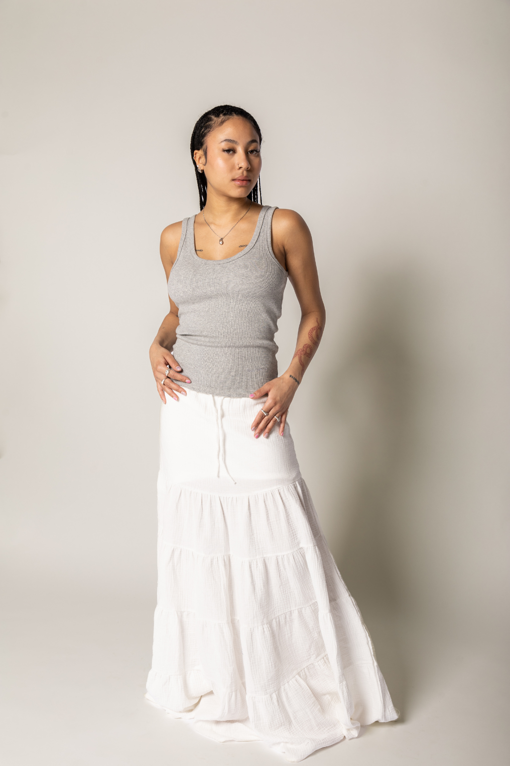 Textured Maxi Skirt
