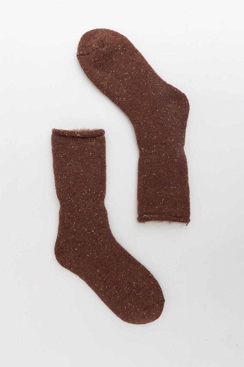 Keep Me Warm Socks/ Brown